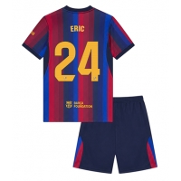 Camisa de Futebol Barcelona Eric Garcia #24 Equipamento Principal Infantil 2026-27 Manga Curta (+ Calças curtas)